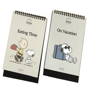 J2K 책상 달력 2026 스누피 빈티지 캘린더 캐릭터