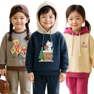 키즈꼬모 겨울 따뜻한 상하복세트 특가로 준비 등원복/상하복/세트복