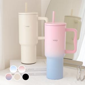 투웨이 대형 텀블러 1.18L 스텐 손잡이 보온 보냉 차량용 대용량 2종 빨대구성 사무실 캠핑