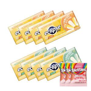 이클립스 플러스 허브캔디 꿀레몬향 30g 4개+배비파향 30g 4개 + 스키틀즈 젤리 3입