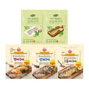 오뚜기 렌지에돌려먹는 생선구이 고등어/삼치/연어/제주청귤담은 고등어/제주청귤담은 갈치 5종 택 3개