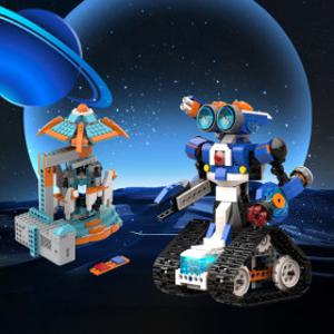 엠지텍 아피토 AI 코딩 로봇(Robot J) 무선 조종 장난감 교육용 조립 키트 놀이로 배우는 과학 레고호환