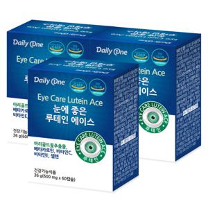 눈에 좋은 루테인 에이스 60캡슐X 3통 (6개월분) 눈 영양제 베타카로틴