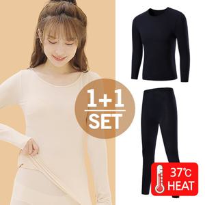 (1+1) 발열내의 남성 여성 슬림 경량 고탄력 히트텍 보온 내복 세트 1+1행사중 무료배송