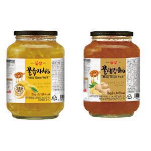 꽃샘 꿀 유자차 2kg 외 3종 액상차 유자청 자몽 생강 레몬 과일청