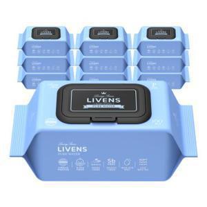 [비밀특가]리벤스 대용량 아기물티슈 퓨어워터 엠보싱 캡형 100매x10팩