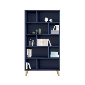 엘리스 5단1200 스테어 다리O 책장 네이비