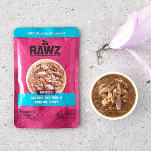 로우즈 슈레디드 연어&참치&참치오일 파우치 69g 고양이 사료 고양이 사료