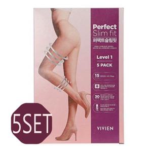 [비비안(스타킹)](5족set) 퍼팩트 슬림핏 1단계 압박스타킹 PH2451