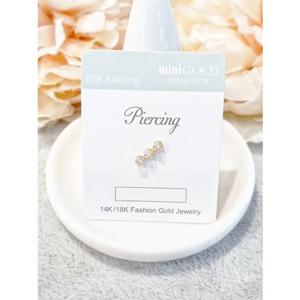 미니골드 10K 쓰리큐 피어싱 EHOM0028