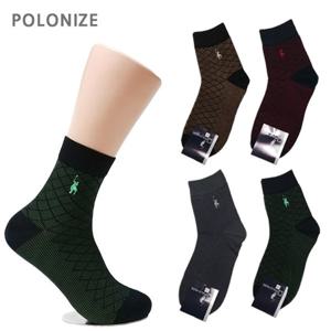 폴로나이즈 실켓면 남자정장양말 중목 5켤레 CM904호