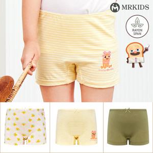 브레드이발소 크리미 레이온 여아드로즈팬티 3종세트