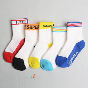 [꼼지]Y슈퍼 메쉬(5족)단목 양말세트 유아 아동양말