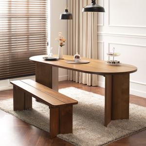 [에보니아] 라엘 원목 4인용 확장형 식탁세트 (테이블1+의자4)