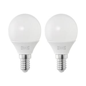이케아 SOLHETTA 솔헤타 LED 전구 E14/250 루멘 2개 한세트 구형