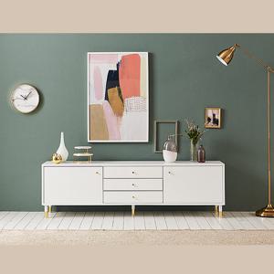 에보니아 코란 높은 거실장 1800 화이트 [수도권무료배송]