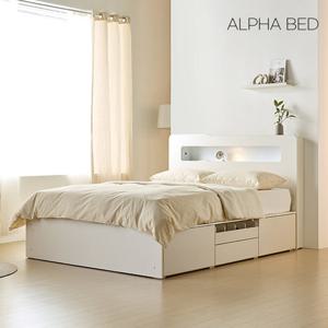 알파침대 테라 LED 빅수납 K+퓨어레스트 필로우탑 독립스프링
