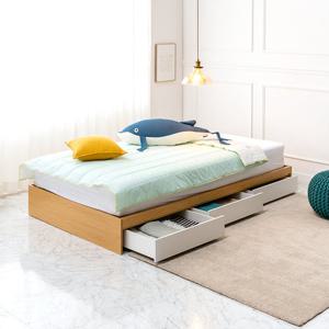 에보니아 루크 슈퍼싱글 저상형 서랍침대 본넬매트포함