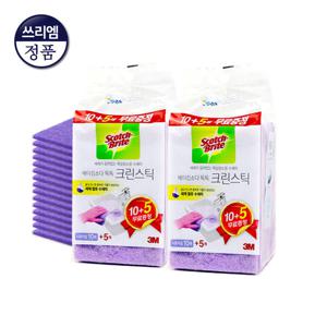 3M 크린스틱 베이킹소다 톡톡 시트타입(수세미형) 15매 x 2개