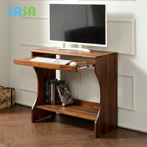 사사가구 우드픽 멀바우 원목 컴퓨터 입식책상 800