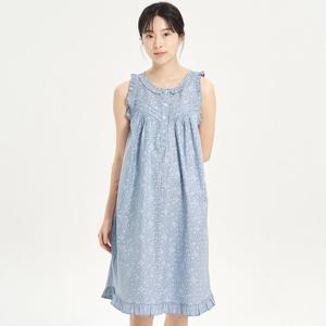 [메이플라워]블루퓨어 나시 순면 여성 빅사이즈 원피스 잠옷