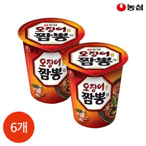 농심 오징어짬뽕 컵라면 67g x 6개