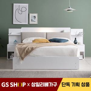 상일리베가구 모닝듀 LED 수납 침대+본넬매트(봉합형) SS