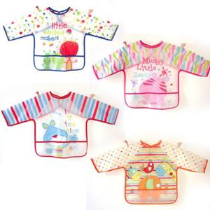 [조이멀티]핑크지브라 아동 긴팔 포켓 방수턱받이 4종 510005