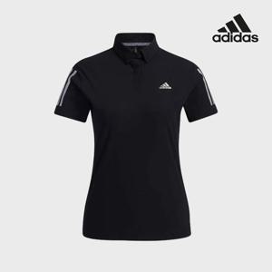 아디다스골프 여성 테크 메쉬 삼선 폴로 블랙 GM3743