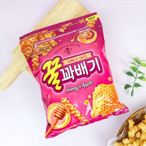 농심 꿀꽈배기 300g / 대용량 봉지 과자 지퍼팩