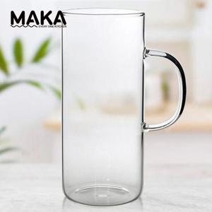 [마카] 내열유리 일자 손잡이 롱머그컵 430ml M1