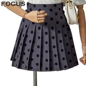 [포커스]도트니트플리츠치마(FW3J7SK0310)