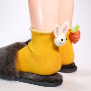 중학생양말 토끼 당근 학생 동물 귀여운 캐릭터 양말 삭스 4colo