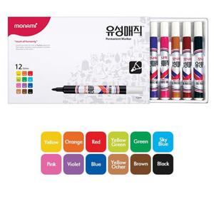 모나미 유성매직 12색 세트
