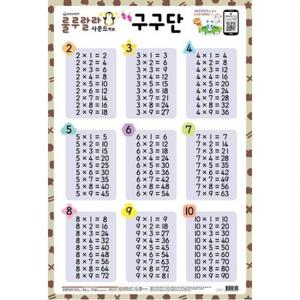 룰루랄라 사운드 벽보 쏙쏙 구구단