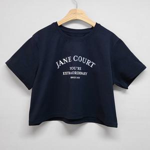 [제인코트(스포츠)]에어터치 아치로고 크롭반팔티 ENA3305-NV