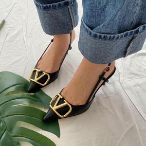 [짝꿍닷컴] RJ-t0422 여성 봄 캐주얼 v버클 스틸레토 슬링백힐