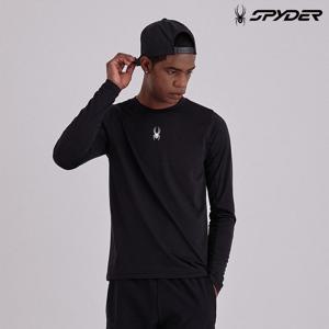 [스파이더] 공용 에센셜 슬림핏 긴팔 티셔츠 SPIPCNRL121UBLK