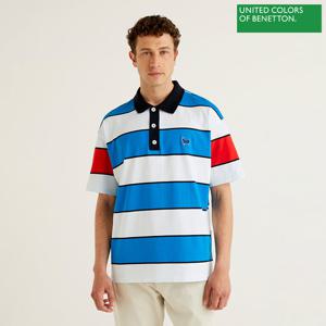 베네통 Stripe colored polo t-shirt 2S_3I4BU300A_901