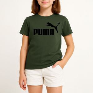 [푸마 주니어]푸마 키즈 에센셜 로고 주니어 아동 반팔 티셔츠 머틀그린 586960-31