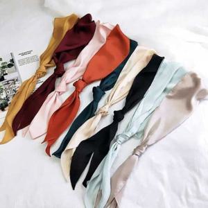 베이직 실크 롱 리본 스카프택 1