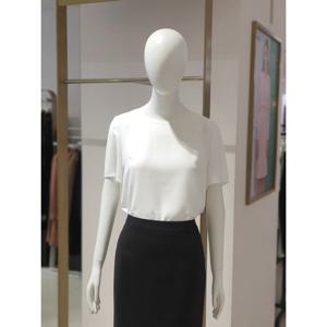 [에꼴드파리] 라운드 하프 슬리브 블라우스 P02RB45WBAP02Z