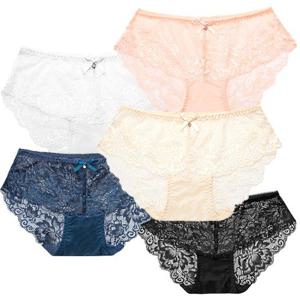 [마이핏]여성 레이스팬티 매혹적인 반투명 통기성팬티 5P