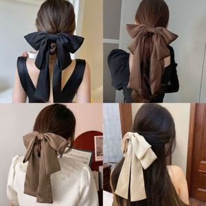 새틴 롱테일 왕리본핀 빅사이즈 헤어핀 대왕리본핀