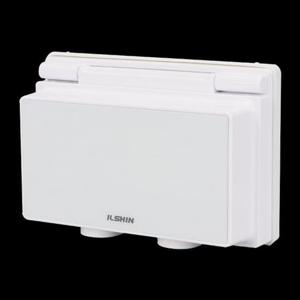 매입콘센트 데코 2구 방우형 화이트 가로형