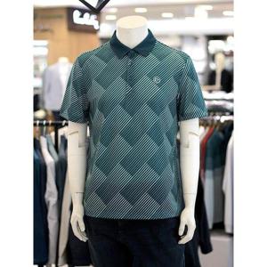 크로커다일 세이브존03 [크로커다일] 남성 패턴  여름 냉감 반팔 카라 티셔츠 SAVCDAAATS2492