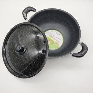 우성 마블 코팅튀김팬 28CM 양수 업소용 대용량 튀김솥 은향균볶