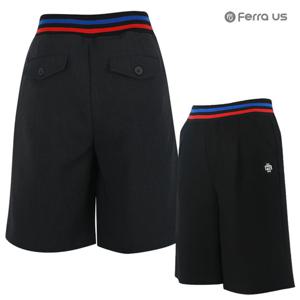 PrimaGolf 여성 시보리밴딩 와이드 5부 골프바지 APYE8235F2