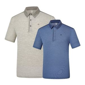 콜핑 2242TK866M 배색 지지미 원단 쿨링 남자 여름 등산 반팔 카라 티셔츠