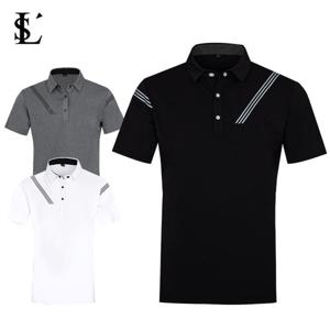 루센 남성 사선 나염 카라 PK 반팔티셔츠_B2-3E101